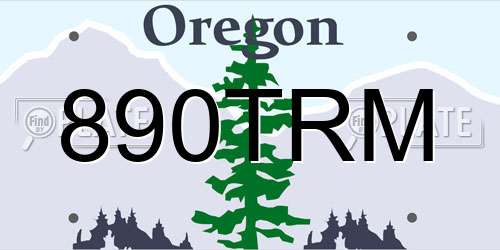 890TRM Oregon License Plate