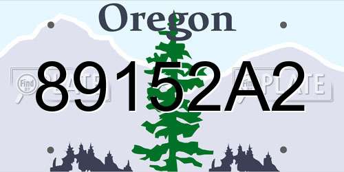 89152A2 Oregon License Plate