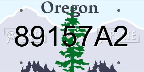 89157A2 Oregon License Plate