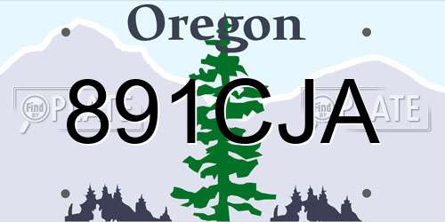 891CJA Oregon License Plate