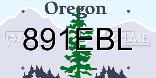 891EBL Oregon License Plate
