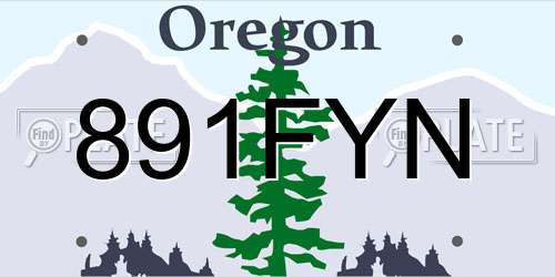 891FYN Oregon License Plate