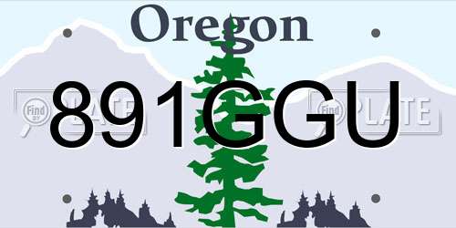 891GGU Oregon License Plate