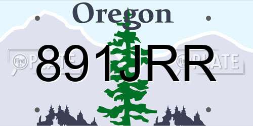 891JRR Oregon License Plate