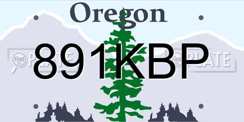 891KBP Oregon License Plate