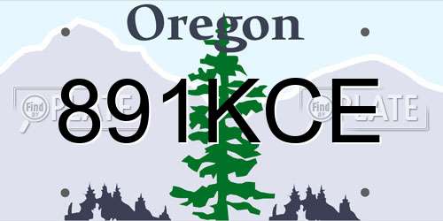 891KCE Oregon License Plate