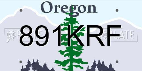 891KRF Oregon License Plate