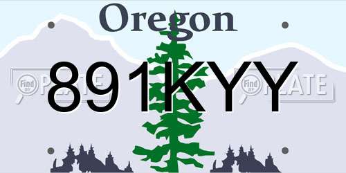 891KYY Oregon License Plate