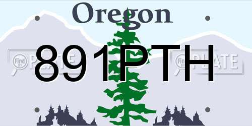 891PTH Oregon License Plate