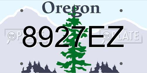 8927EZ Oregon License Plate