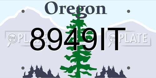 8949IT Oregon License Plate