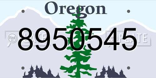 8950545 Oregon License Plate
