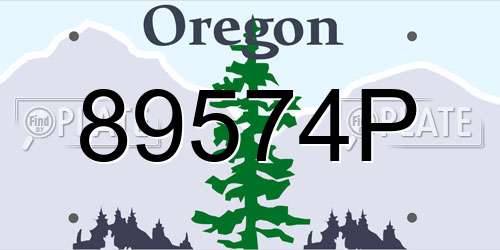 89574P Oregon License Plate
