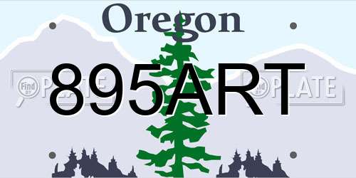 895ART Oregon License Plate