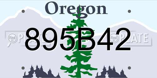 895B42 Oregon License Plate