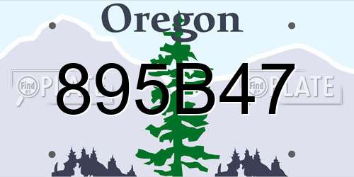 895B47 Oregon License Plate