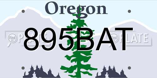 895BAT Oregon License Plate