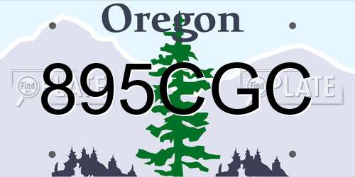 895CGC Oregon License Plate
