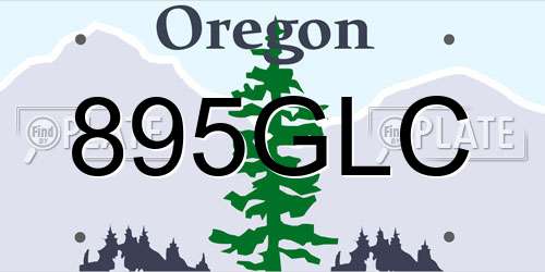 895GLC Oregon License Plate