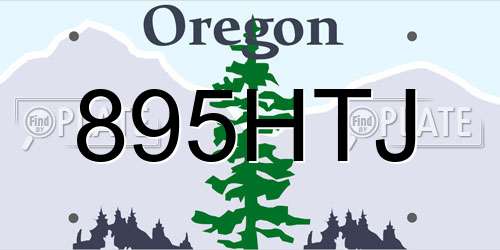 895HTJ Oregon License Plate