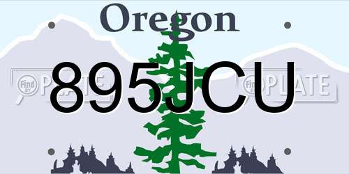 895JCU Oregon License Plate