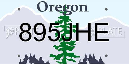 895JHE Oregon License Plate