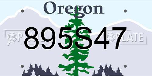 895S47 Oregon License Plate