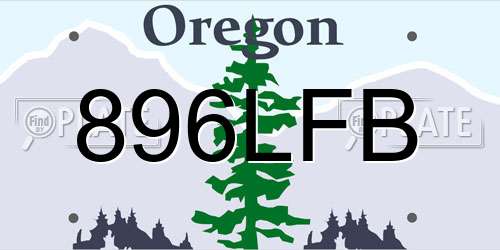 896LFB Oregon License Plate