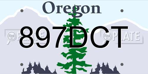 897DCT Oregon License Plate