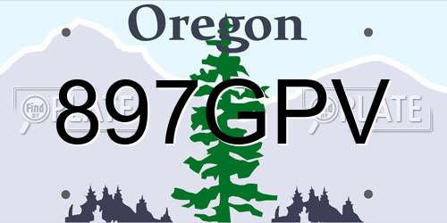 897GPV Oregon License Plate