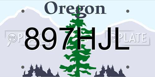 897HJL Oregon License Plate