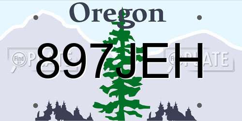 897JEH Oregon License Plate