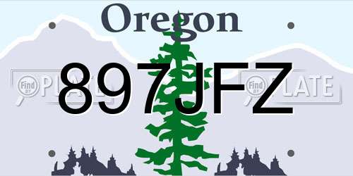 897JFZ Oregon License Plate