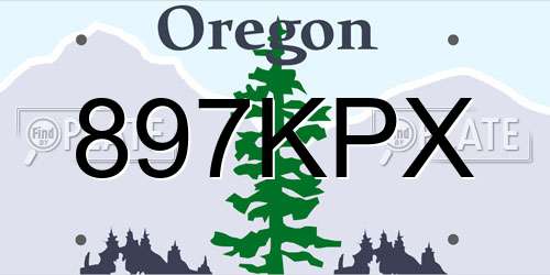 897KPX Oregon License Plate