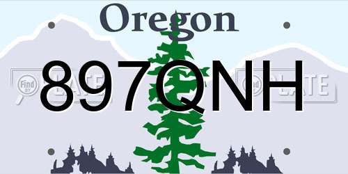 897QNH Oregon License Plate