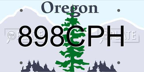 898CPH Oregon License Plate