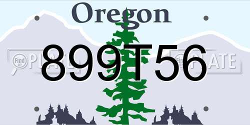 899T56 Oregon License Plate