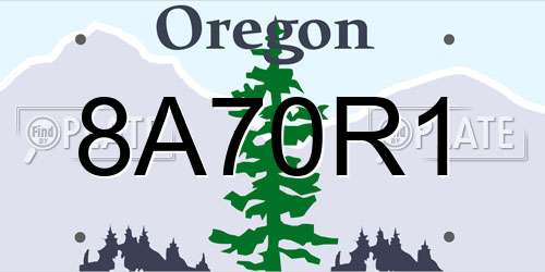 8A70R1 Oregon License Plate