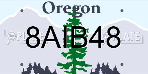 8AIB48 Oregon License Plate