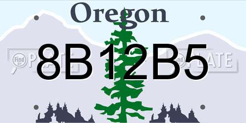 8B12B5 Oregon License Plate