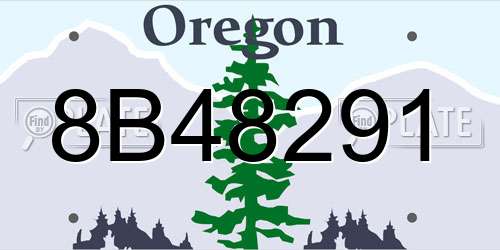 8B48291 Oregon License Plate