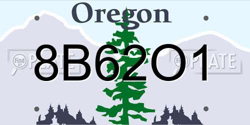 8B62O1 Oregon License Plate