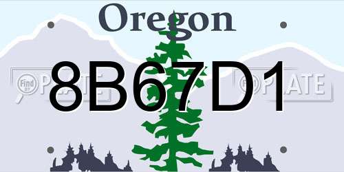 8B67D1 Oregon License Plate