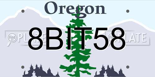 8BIT58 Oregon License Plate