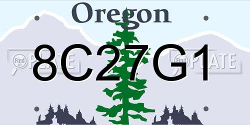 8C27G1 Oregon License Plate