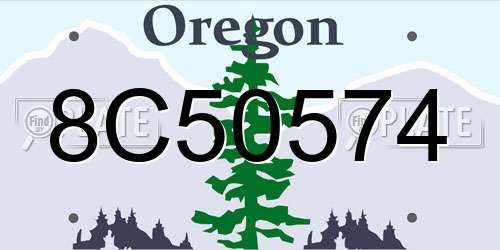 8C50574 Oregon License Plate