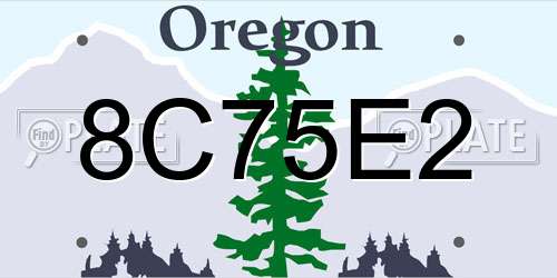 8C75E2 Oregon License Plate