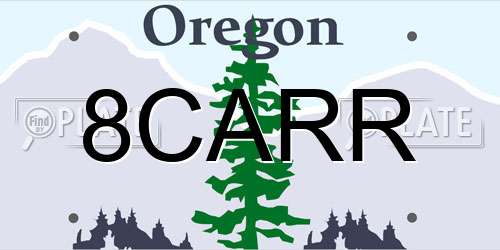 8CARR Oregon License Plate