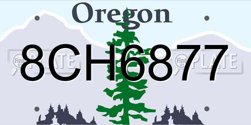8CH6877 Oregon License Plate