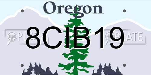 8CIB19 Oregon License Plate